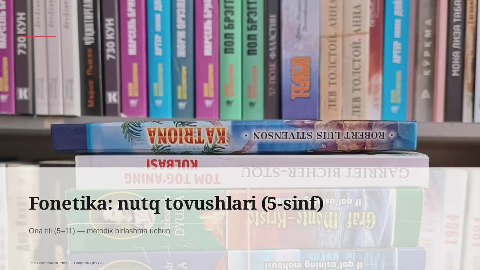 Fonetika: nutq tovushlari (5-sinf) 1