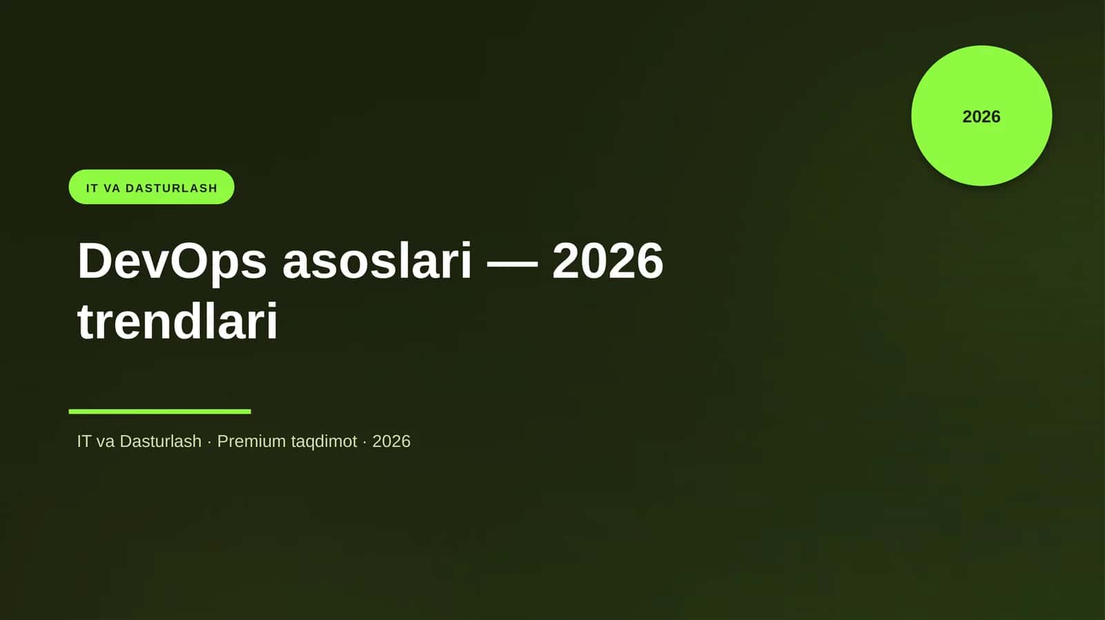 DevOps asoslari — 2026 trendlari 1
