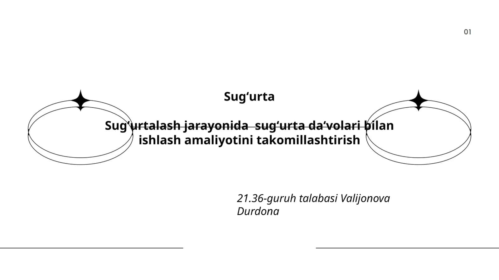 Sugʻurtalash jarayonida sugʻurta da‘volari bilan ishlash amaliyotini takomillashtirish 1