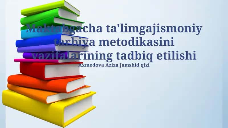 Maktabgacha ta'limga jismoniy tarbiya metodikasi 1