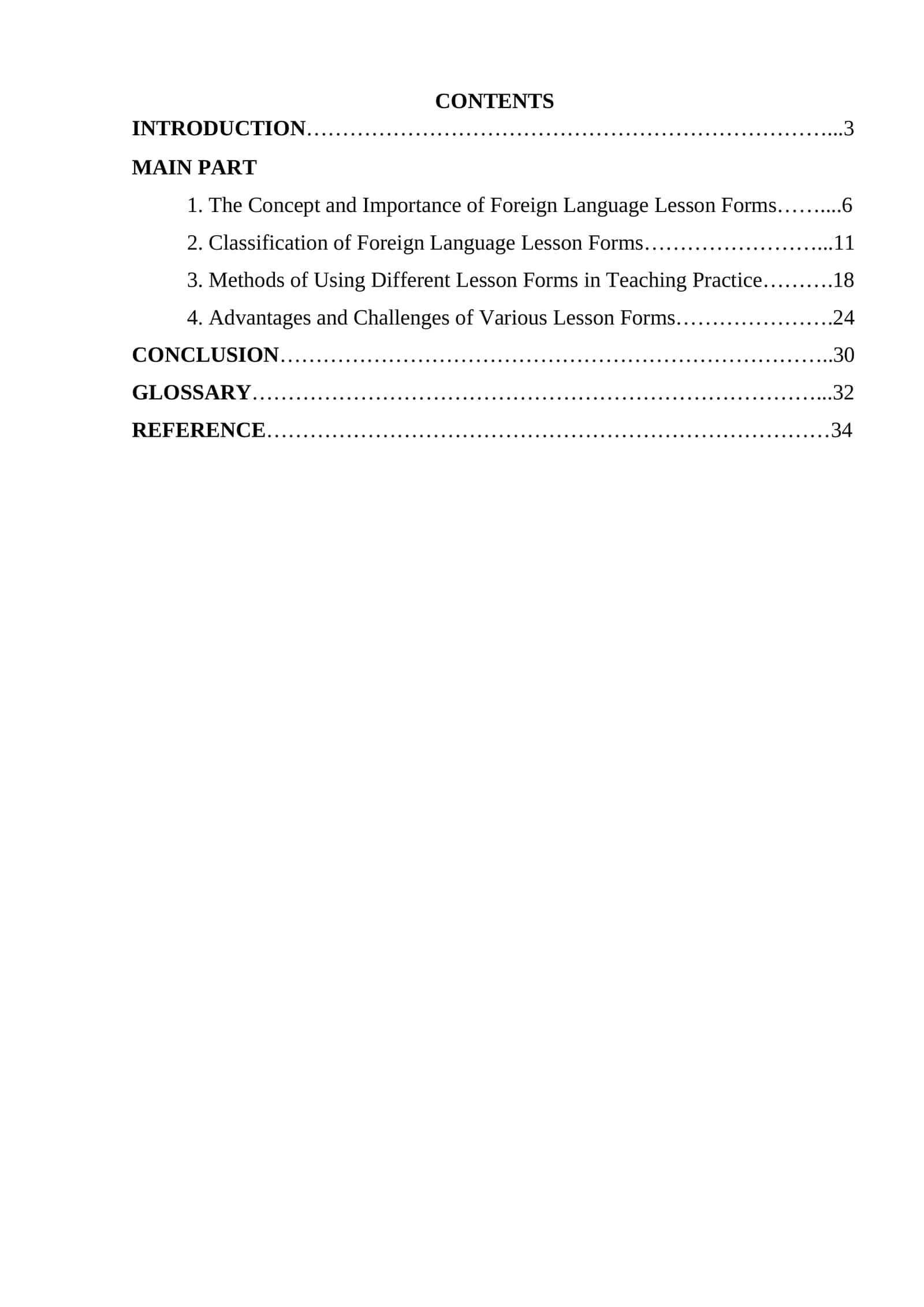The forms of establishing foreign language lessons 1