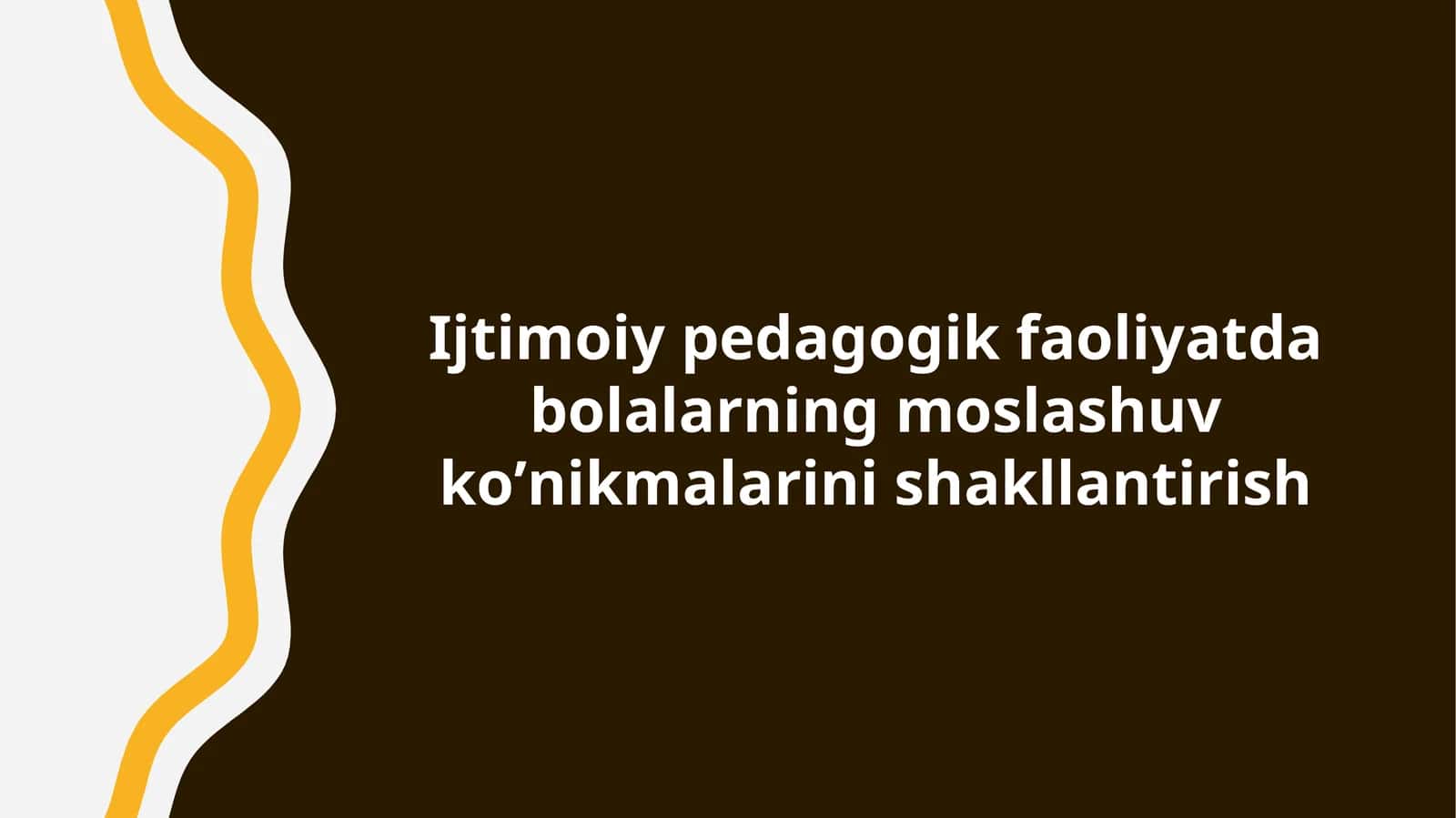 Bolalar ijtimoiy va pedagogik faoliyatda boshlang'ich 1