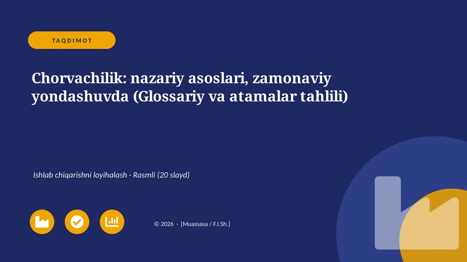 Chorvachilik: nazariy asoslari, zamonaviy yondashuvda (Glossariy va atamalar tahlili) 1