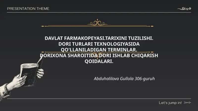 DAVLAT FARMAKOPEYASI.TARIXINI TUZILISHI 1