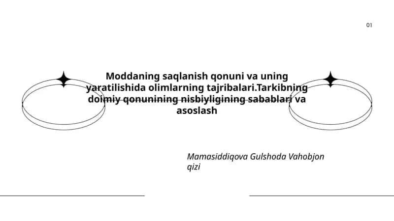 Moddaning saqlanish qonuni va uning yaratilishida olimlarning tajribalari 1