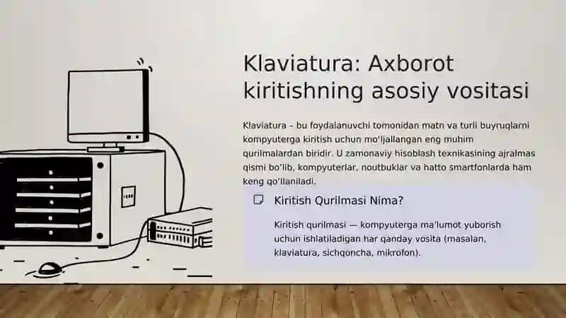Klaviaturani ishlash prinsplari va turlari