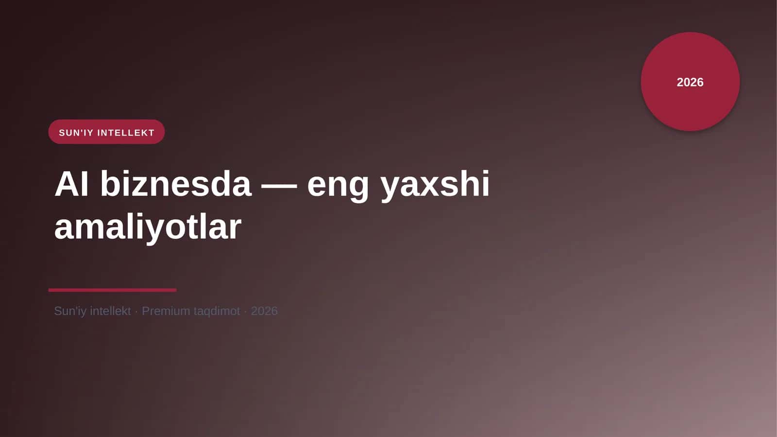AI biznesda — eng yaxshi amaliyotlar 1