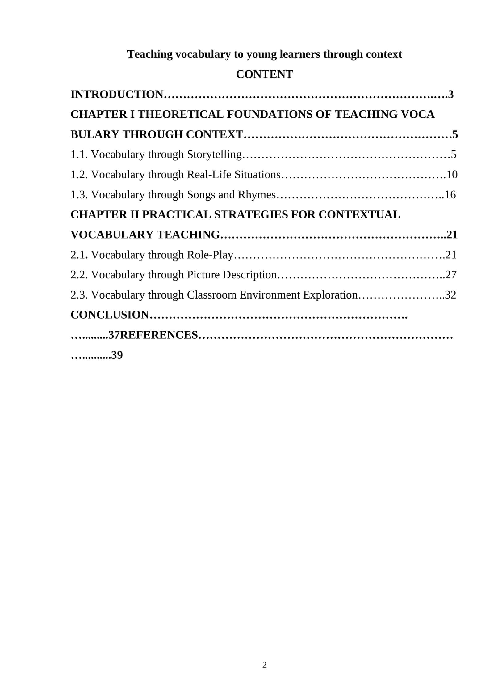 Teaching vocabulary to young learners through context 1