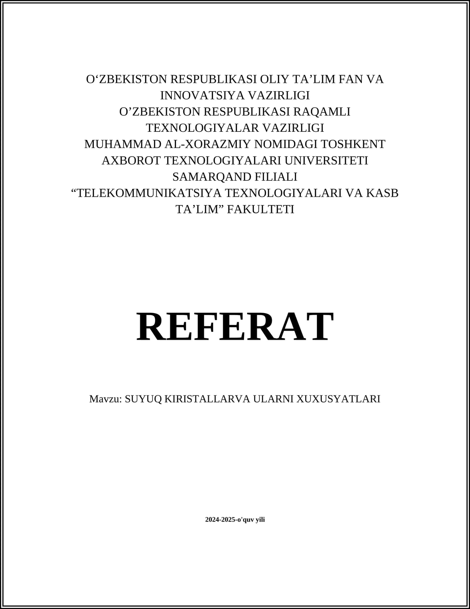 SUYUQ KIRISTALLARVA ULARNI XUXUSYATLARI 1
