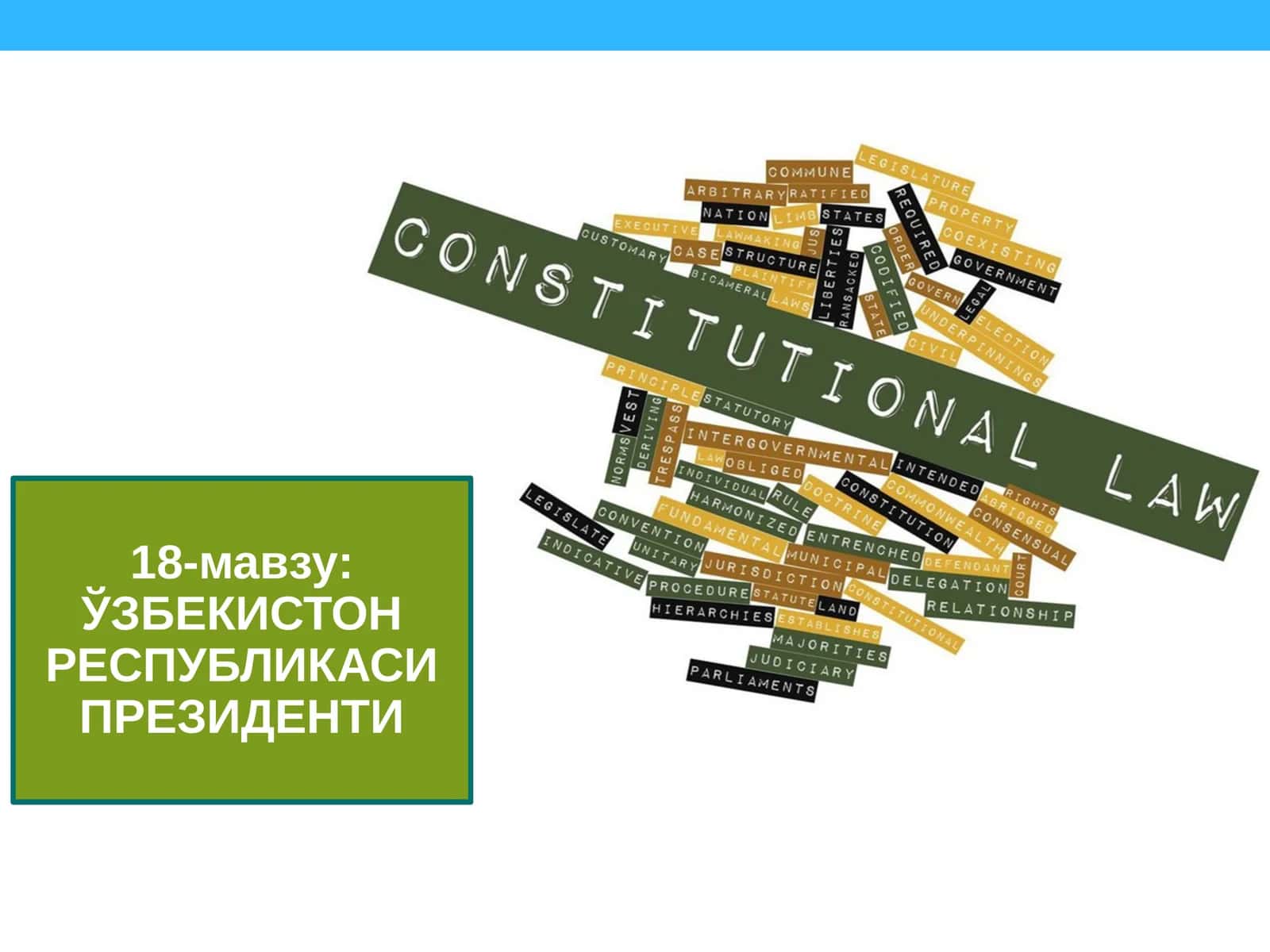 18-мавзу: ЎЗБЕКИСТОН РЕСПУБЛИКАСИ ПРЕЗИДЕНТИ 1