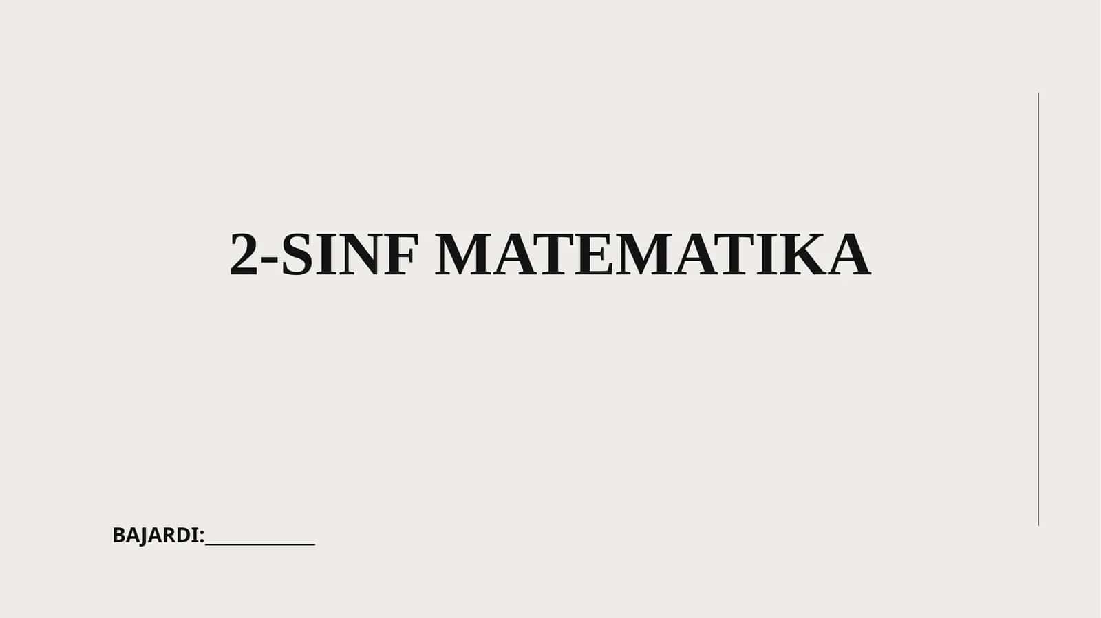 2-SINF MATEMATIKA 1