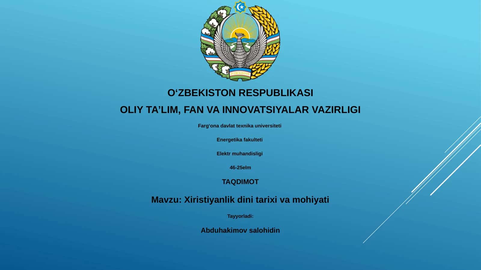 Xiristiyanlik dini tarixi va mohiyati 1
