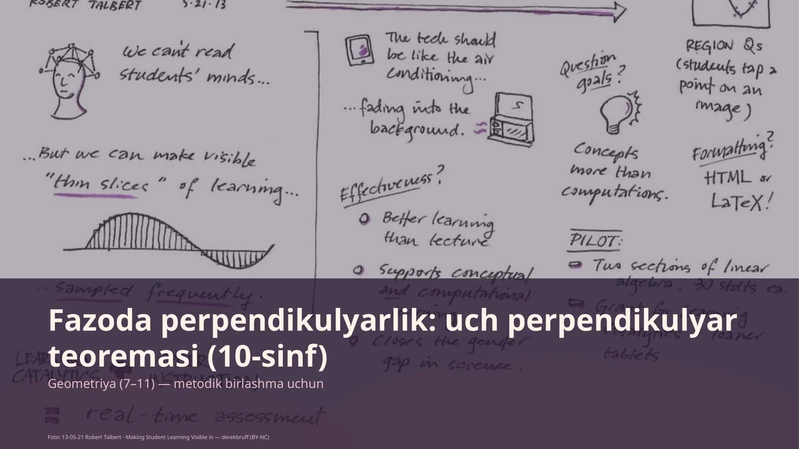 Fazoda perpendikulyarlik: uch perpendikulyar teoremasi (10-sinf) 1