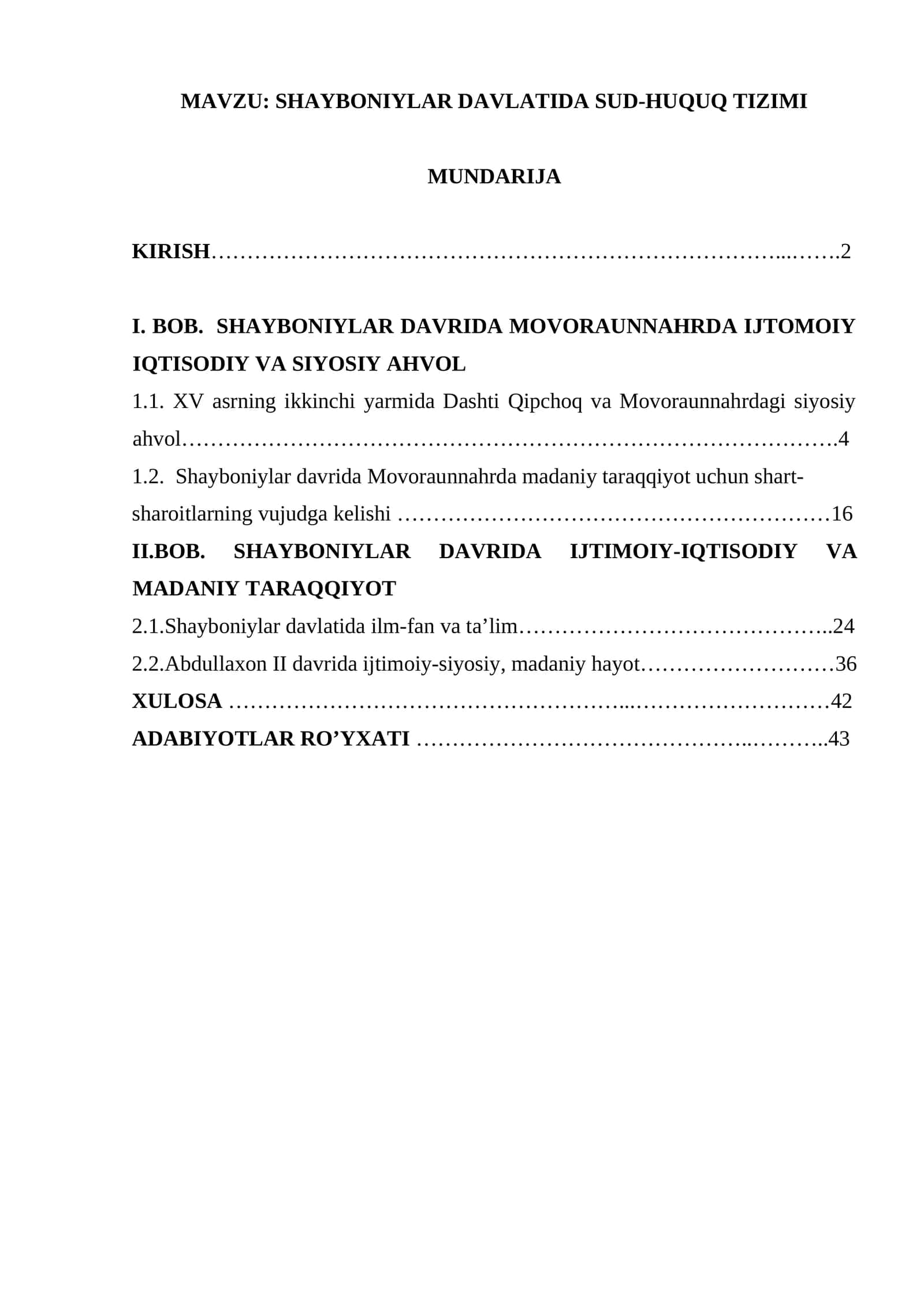 SHAYBONIYLAR DAVLATIDA SUD-HUQUQ TIZIMI 1