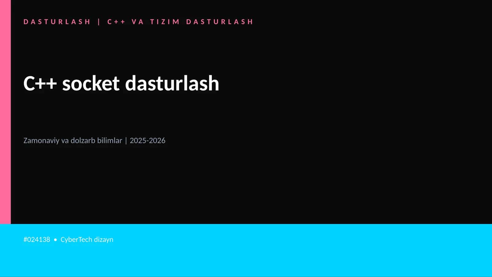 C++ VA TIZIM DASTURLASH 1