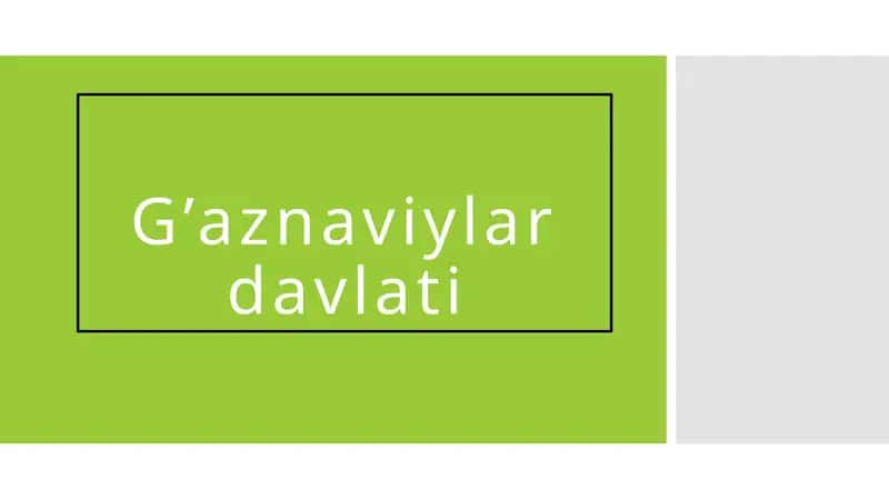 G’aznaviy davlati 1