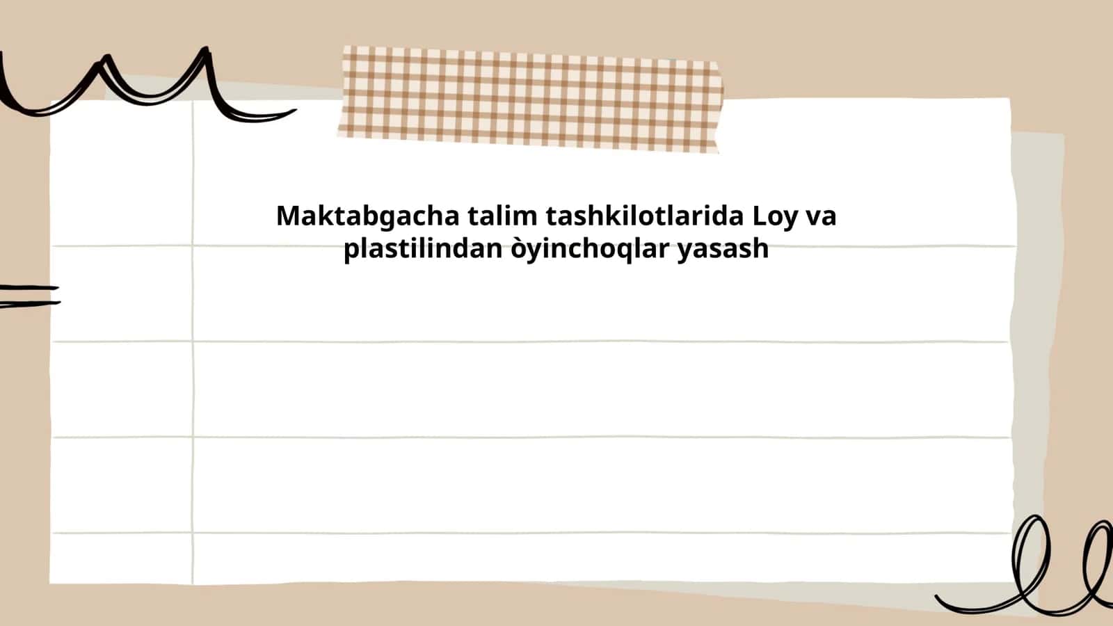 Maktabgacha talim tashkilotlarida Loy va plastilindan òyinchoqlar yasash 1