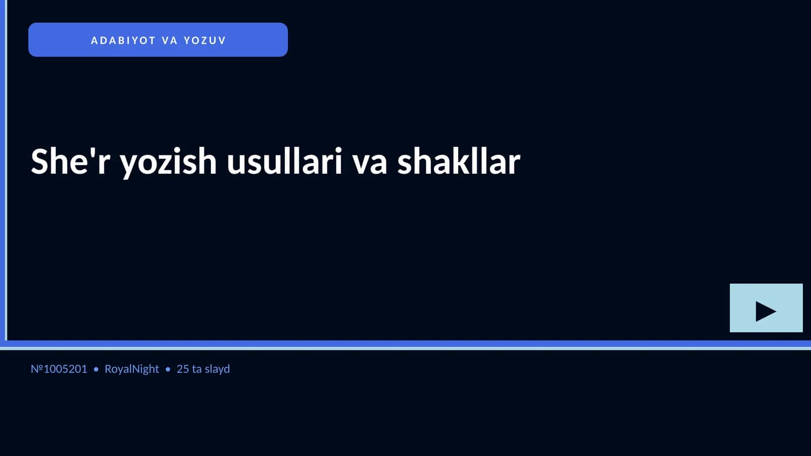 She'r yozish usullari va shakllar 1