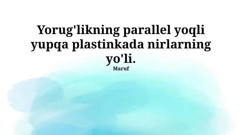 Parallel tomonli yupqa plastinka 1
