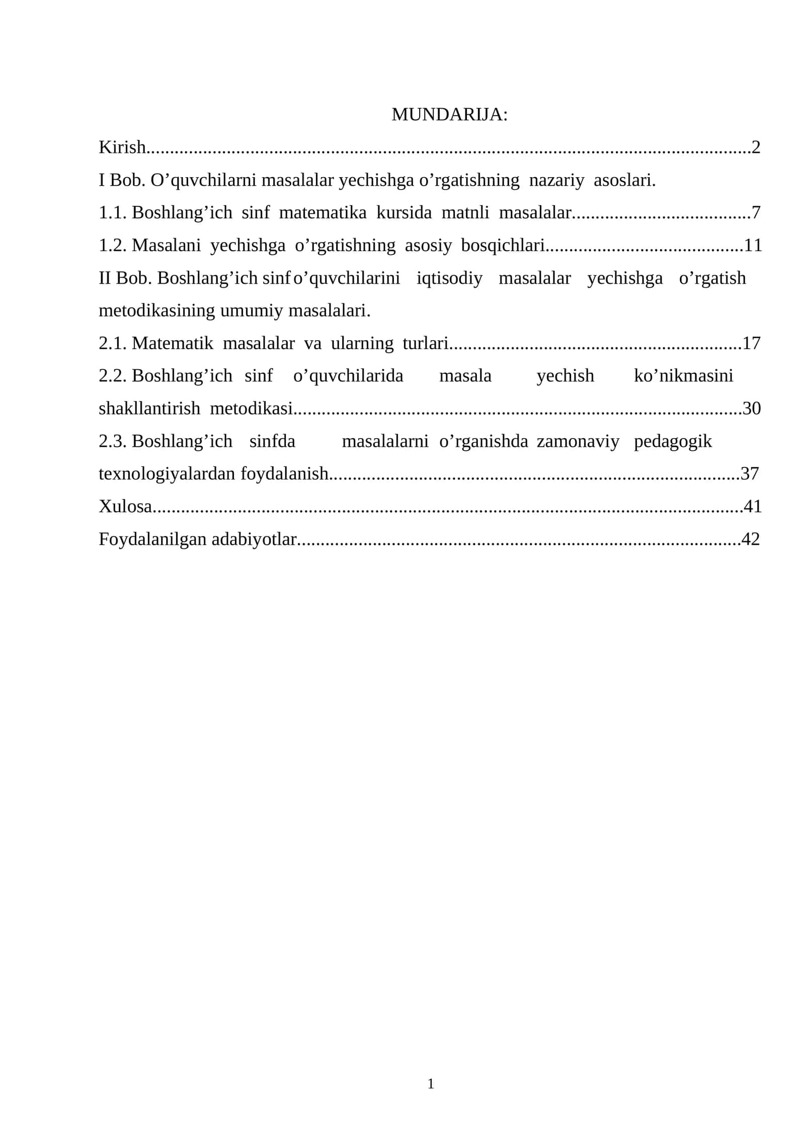Boshlang'ich sinf matematika iqtisod 1