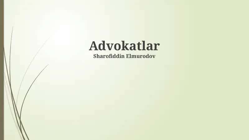 Advokatlar 1