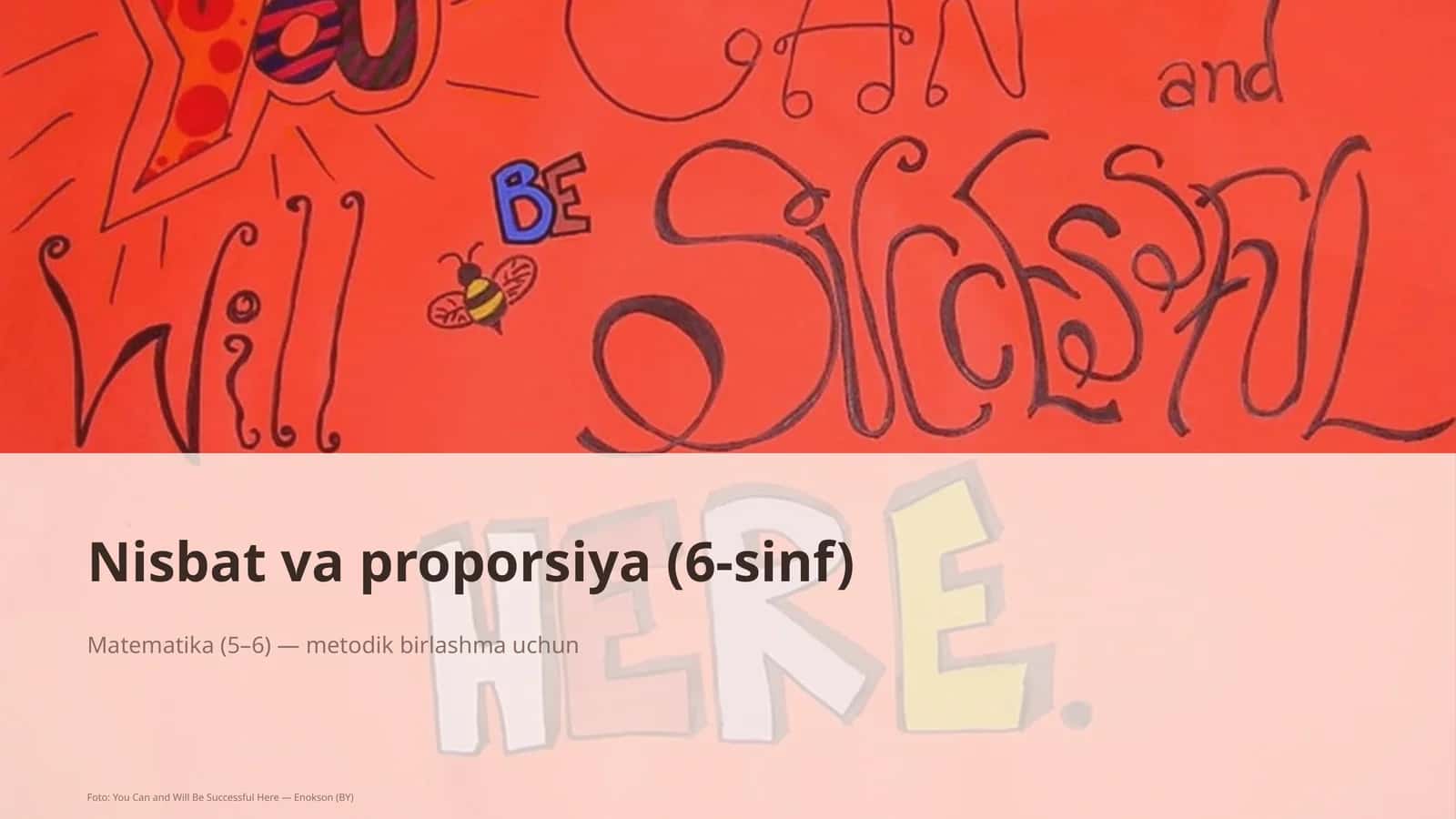 Nisbat va proporsiya (6-sinf) 1