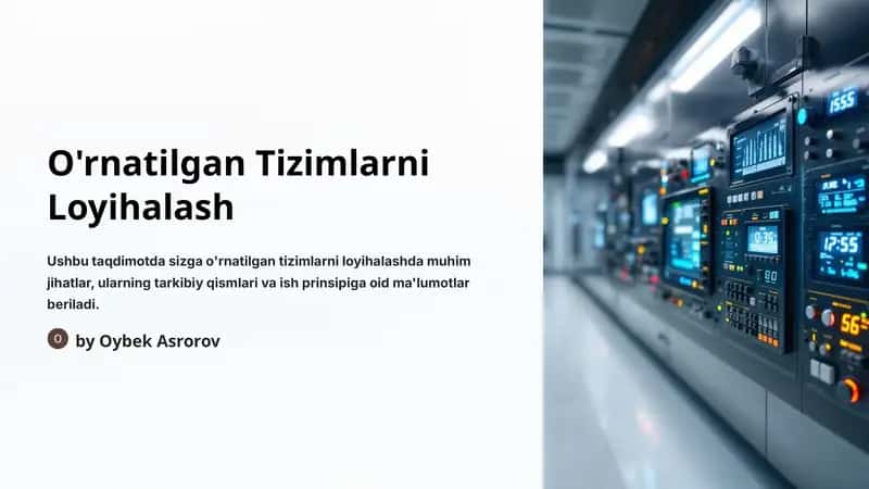 O'rnatilgan Tizimlarni Loyihalash 1