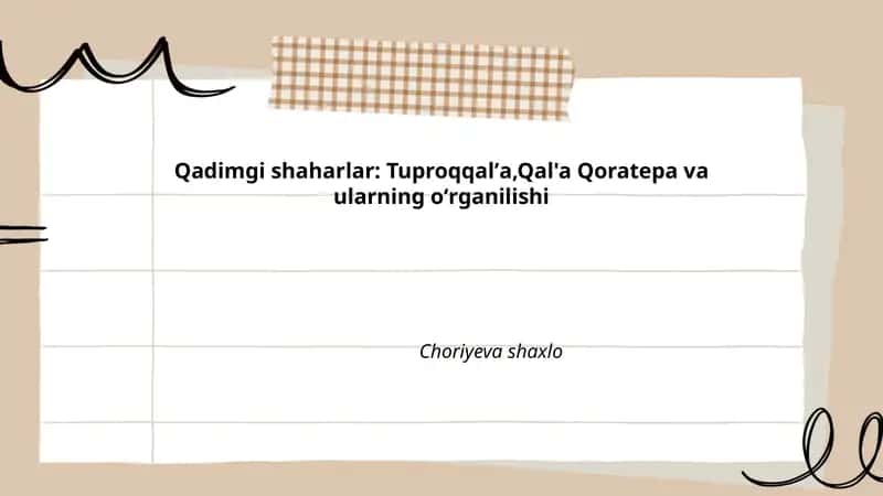 Tuproqqalʼa, Qal'a Qoratepa va ularning oʻrganilishi 1