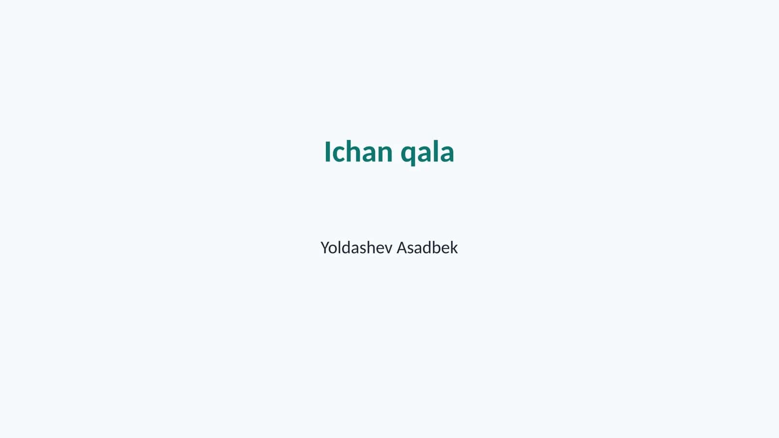 Ichan qala 1