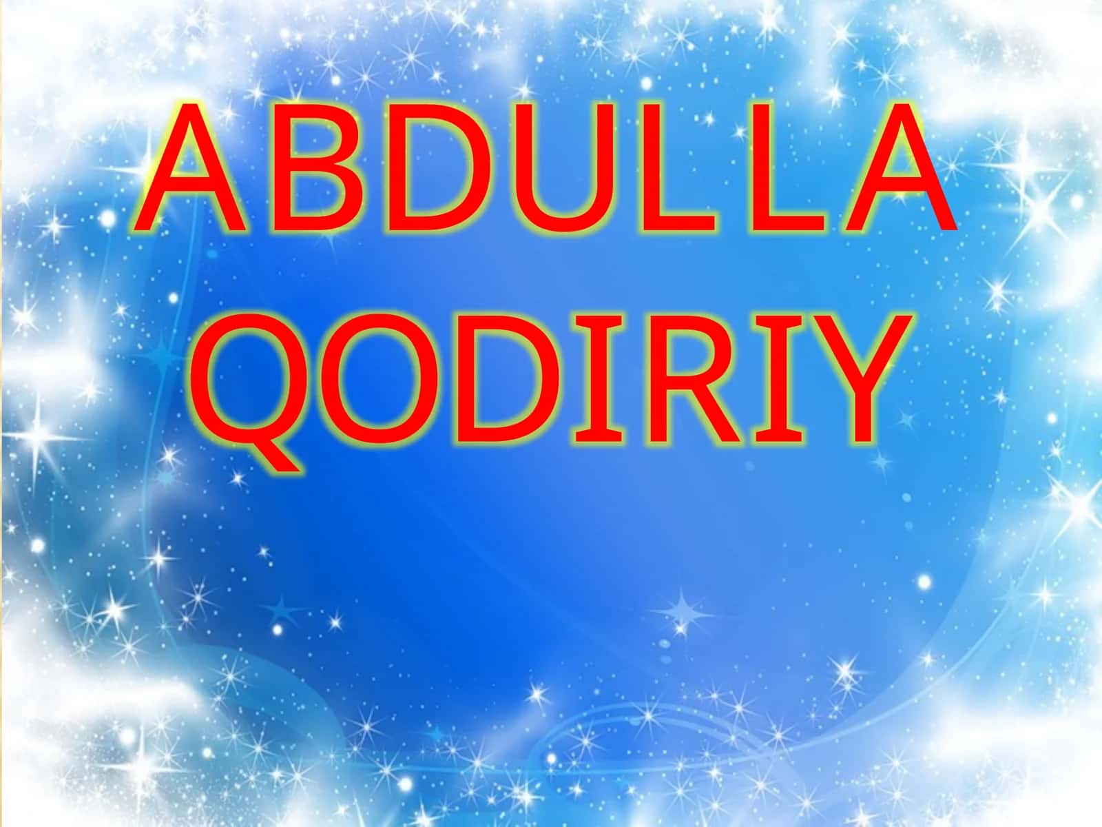 Abdulla Qodiriy 1