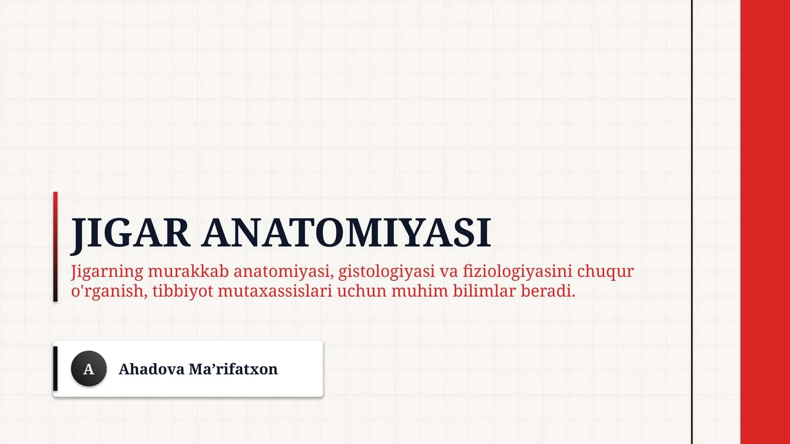 Jigar anatomiyasi 1