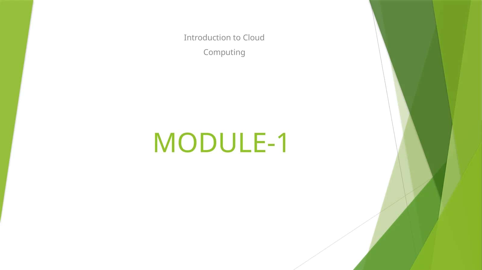 Introduction to Cloud Computing 1