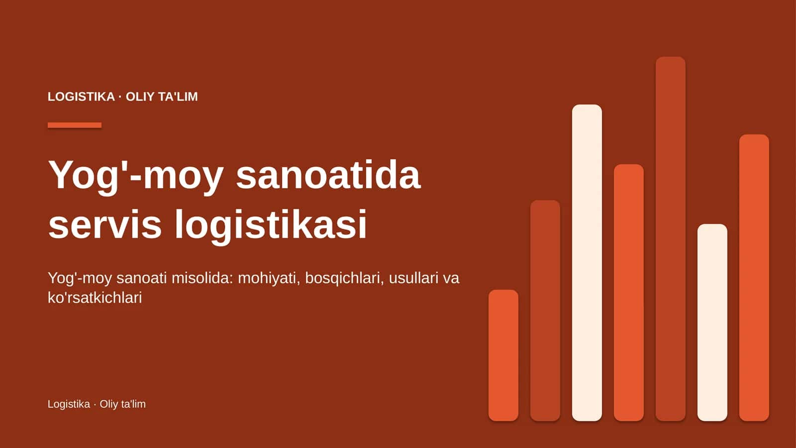 Yog'-moy sanoatida servis logistikasi 1