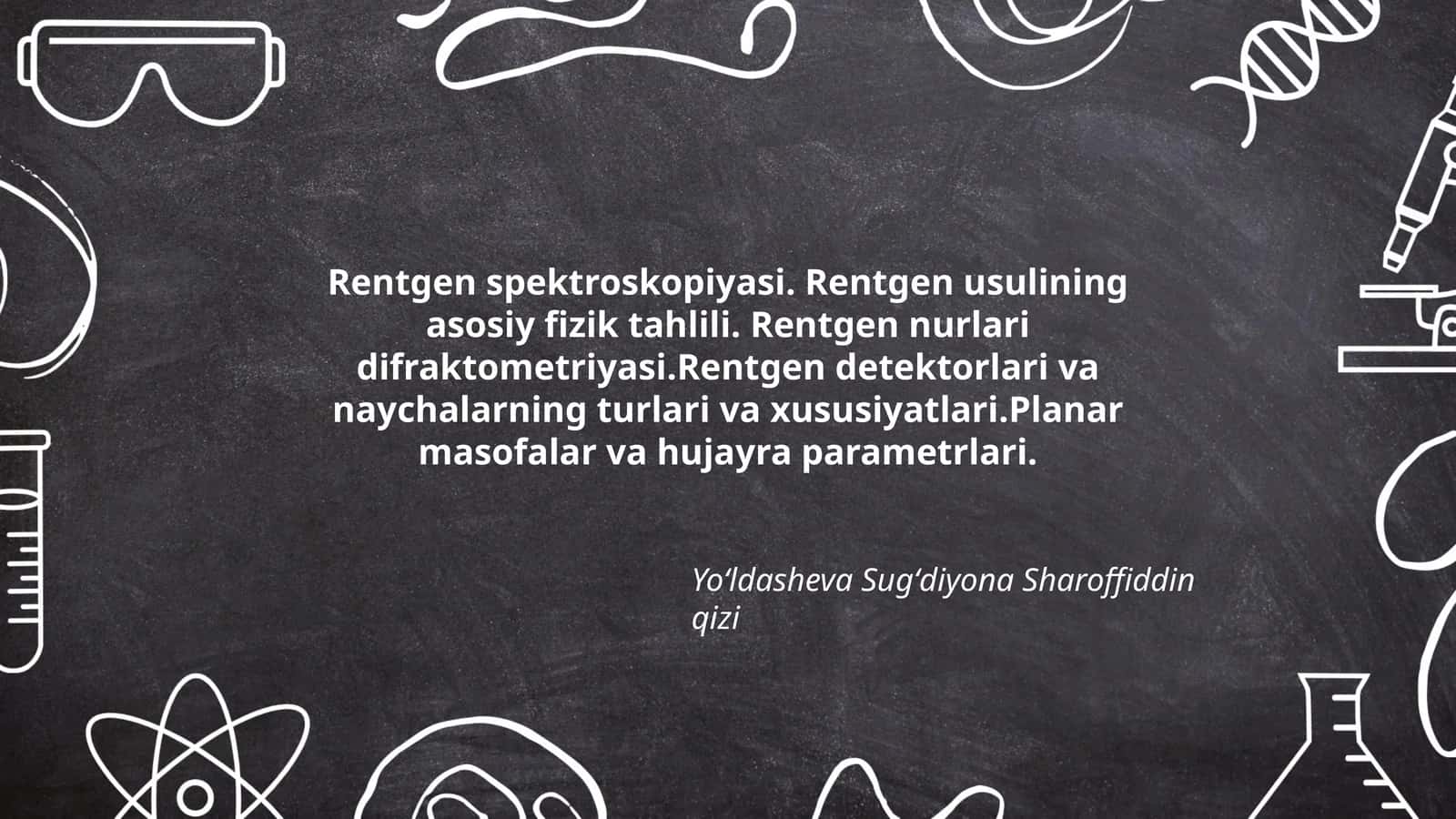 Rentgen spektroskopiyasi 1