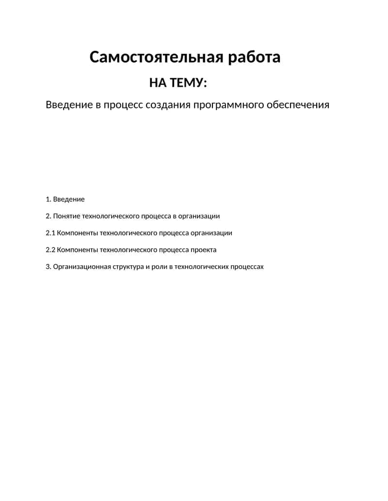 Введение в процесс создания программного обеспечения 1