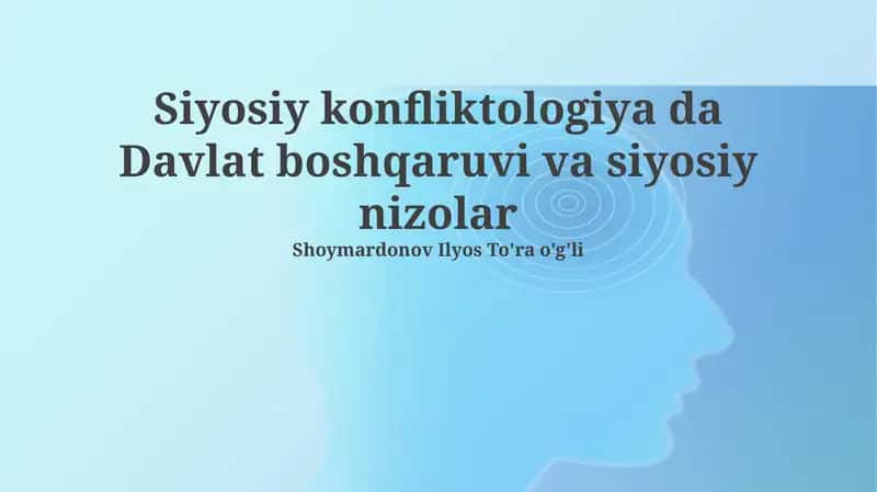 Siyosiy Konfliktologiya Asoslari 1