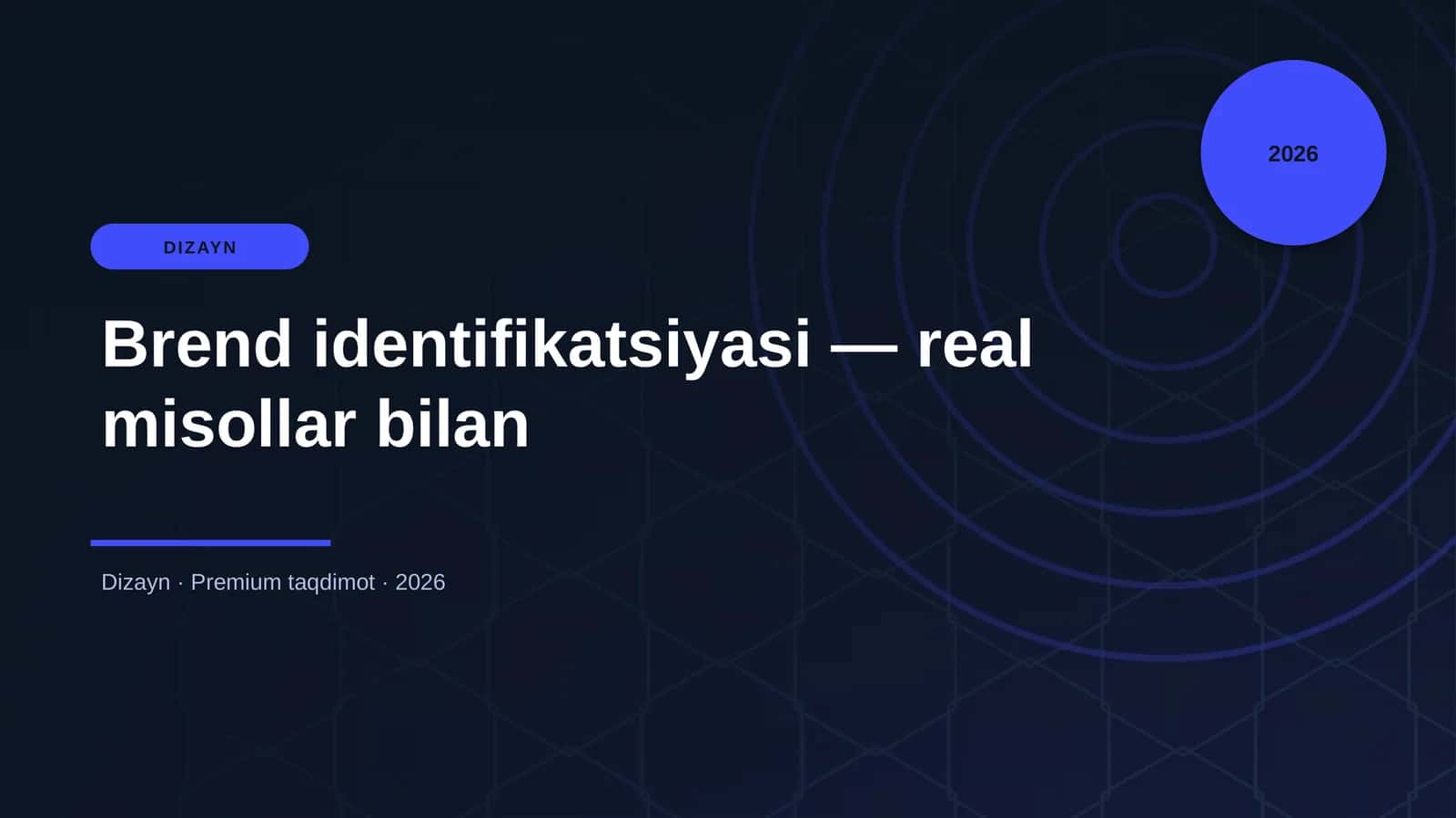 Brend identifikatsiyasi — real misollar bilan 1
