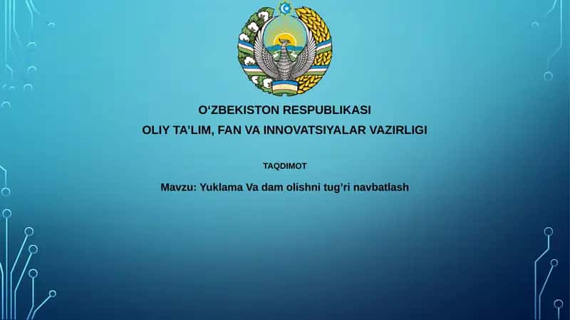 Yuk va dam olish 1