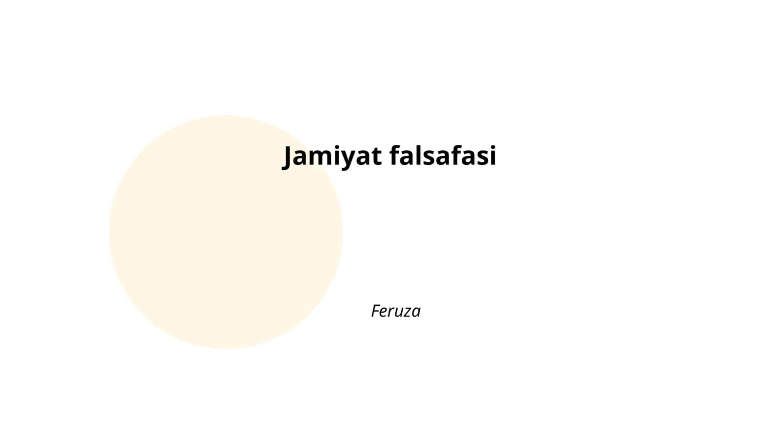 Jamiyat falsafasi 1