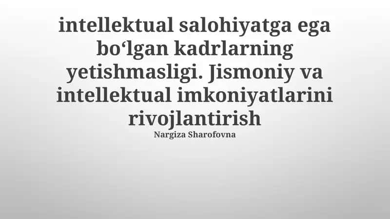 Aqlli xodimlar yetishmasligi 1
