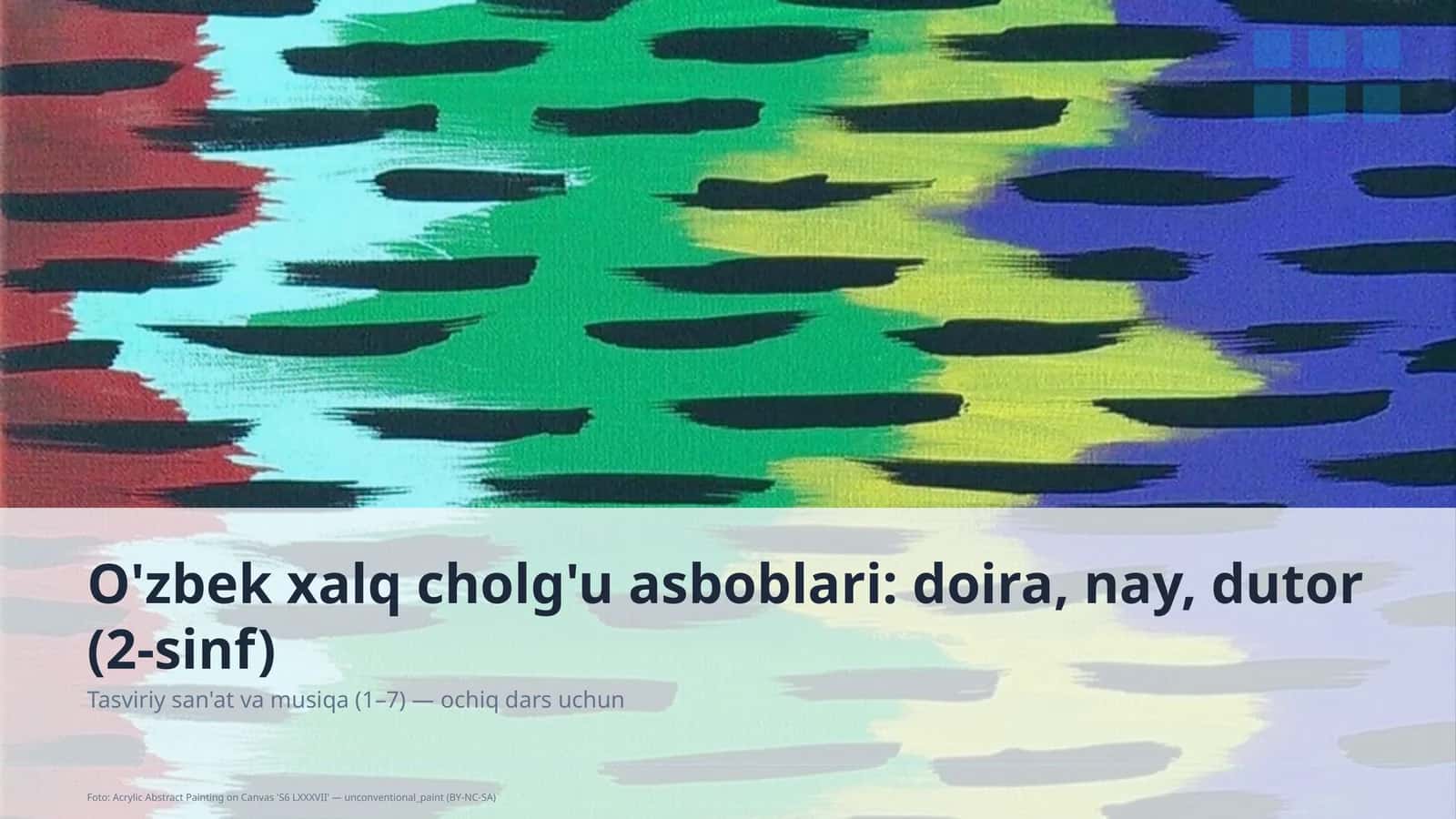 Tasviriy san'at va musiqa (1–7) — ochiq dars uchun 1