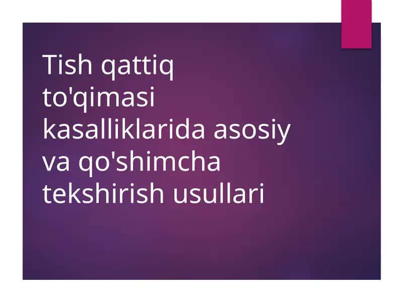 Tishqattiq to'qima kasalliklari 1