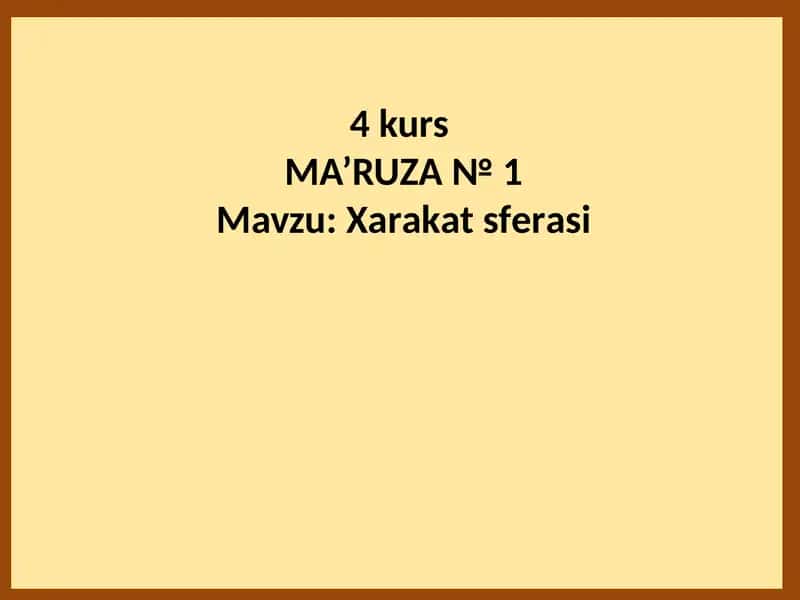 Harakat sferas 1