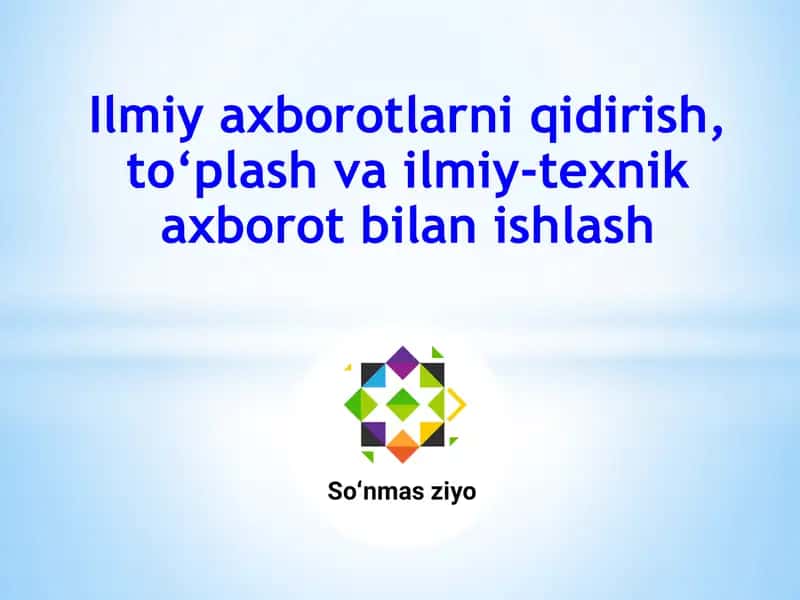 Ilmiy axborotlar 1