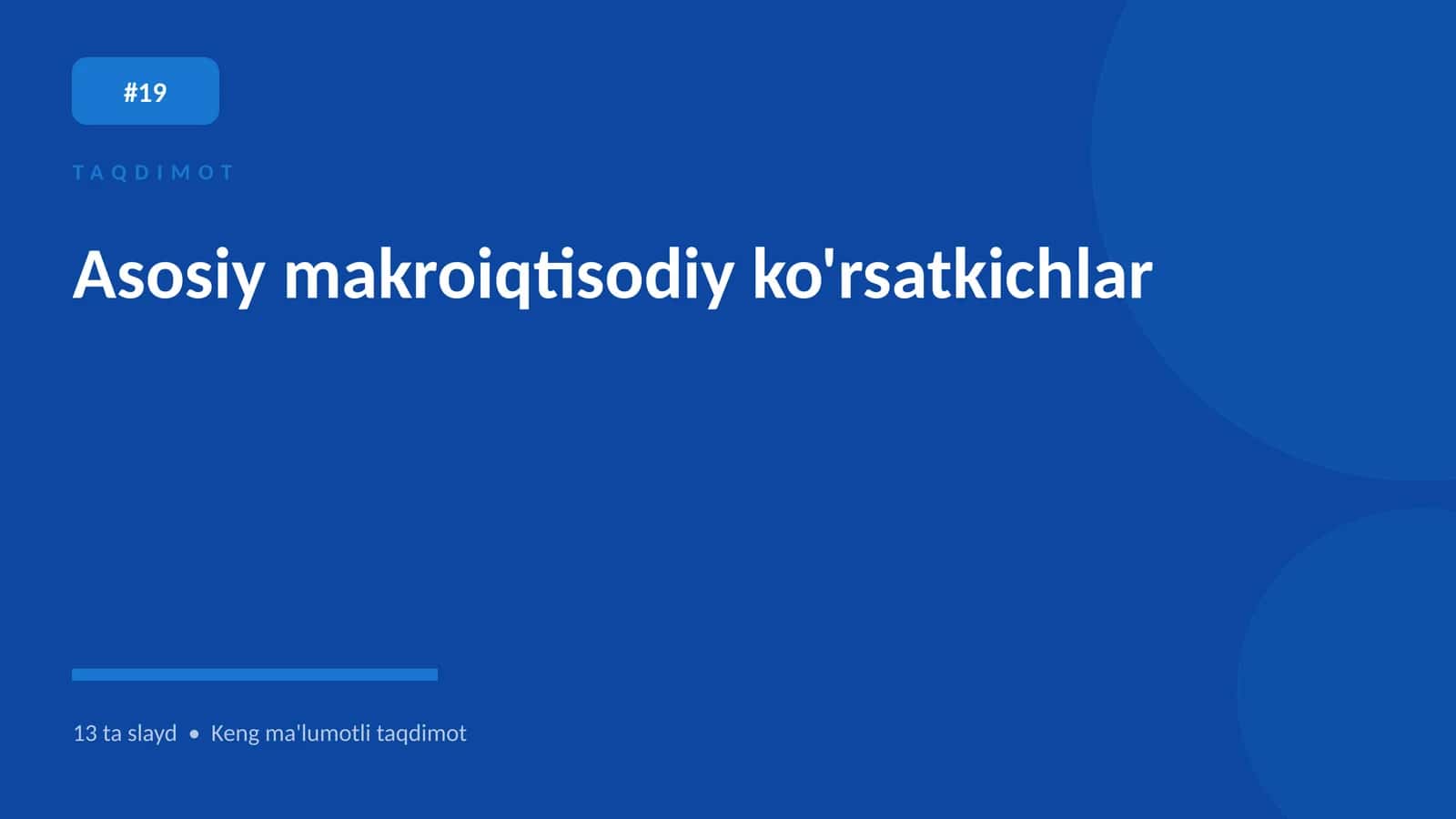 Asosiy makroiqtisodiy ko'rsatkichlar 1