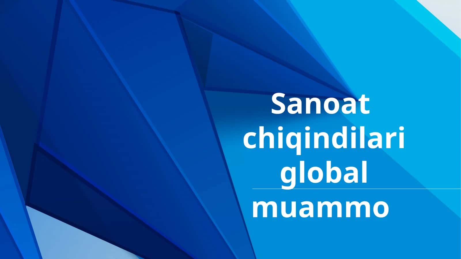 Sanoat chiqindilari 1