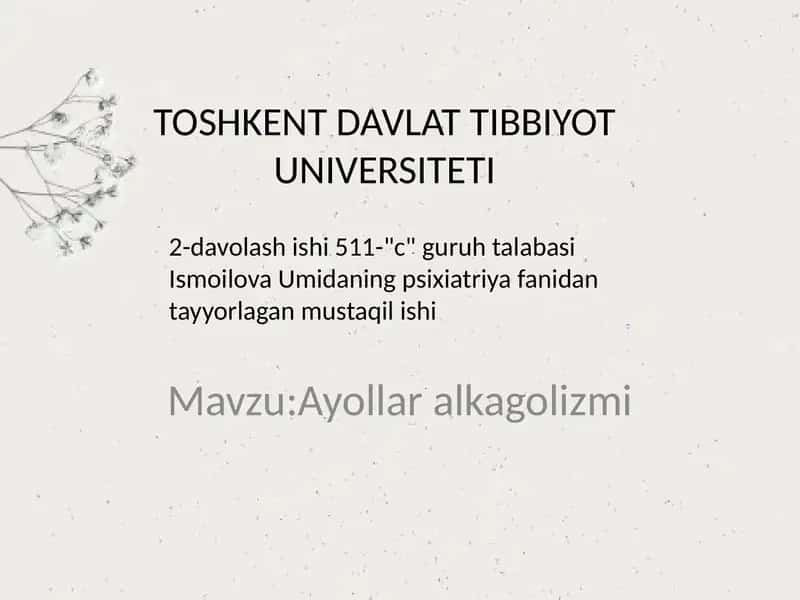 Ayollar alkogolizmi 1
