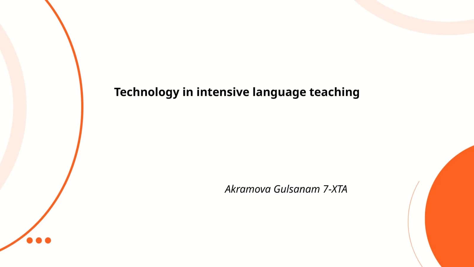 Technology in Intensive Language Teaching 1