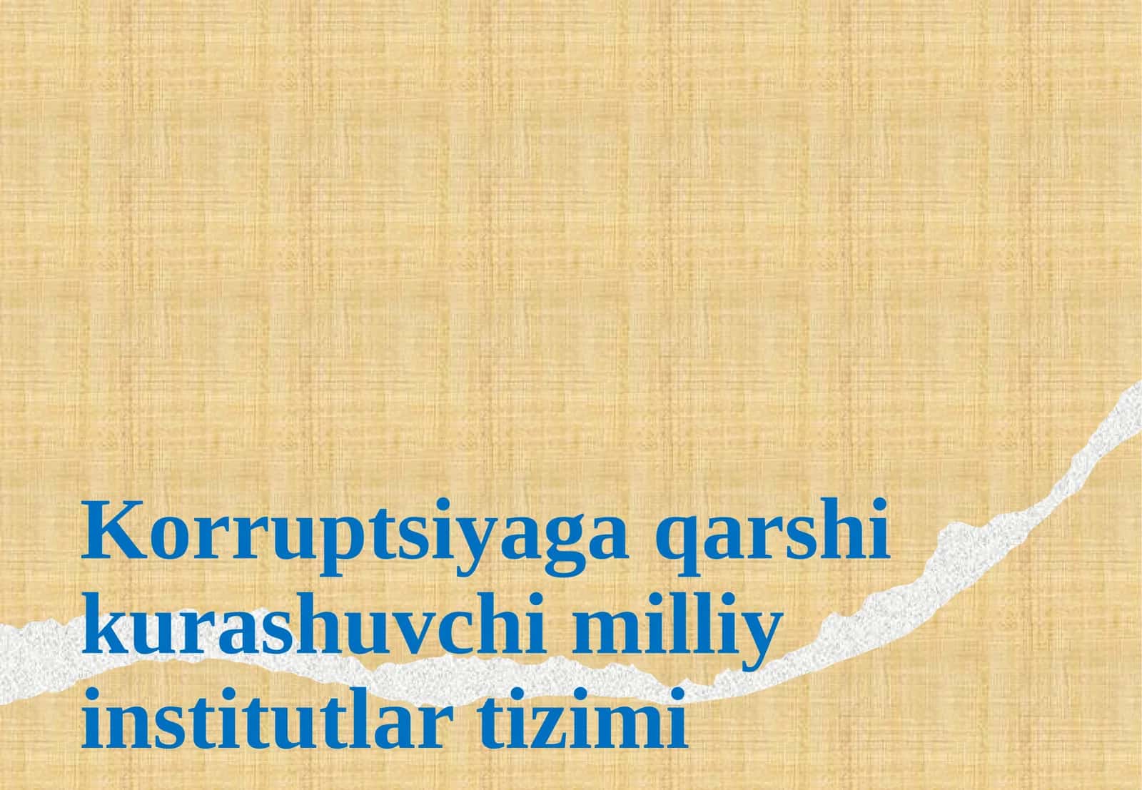Korruptsiyaga qarshi kurashuvchi milliy institutlar tizimi 1