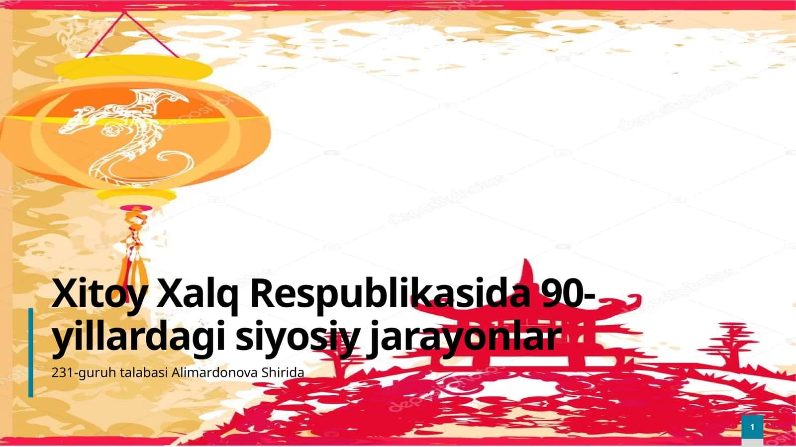 90-yillardagi siyosiy jarayonlar XitoyXalqRespublikasida 1